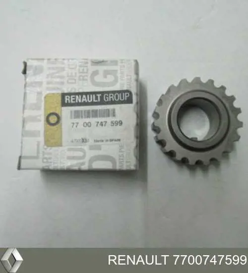 Do koszyka 7700747599 Renault (RVI) Koło zębate walcowe napędu wałka rozrządu