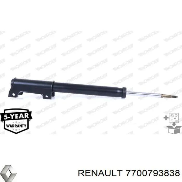 Do koszyka 7700793838 Renault (RVI) Amortyzator tylny