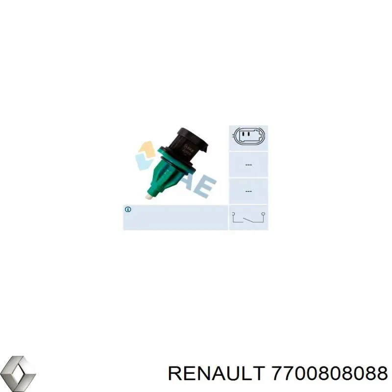 Czujnik włączania światła cofania 7700808088 Renault (RVI)