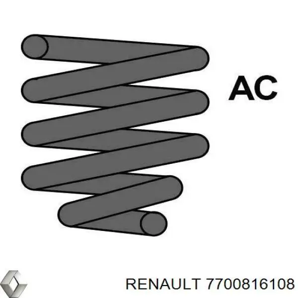 Sprężyna przednia Renault (RVI) 7700816108 cena, od 39,03 USD