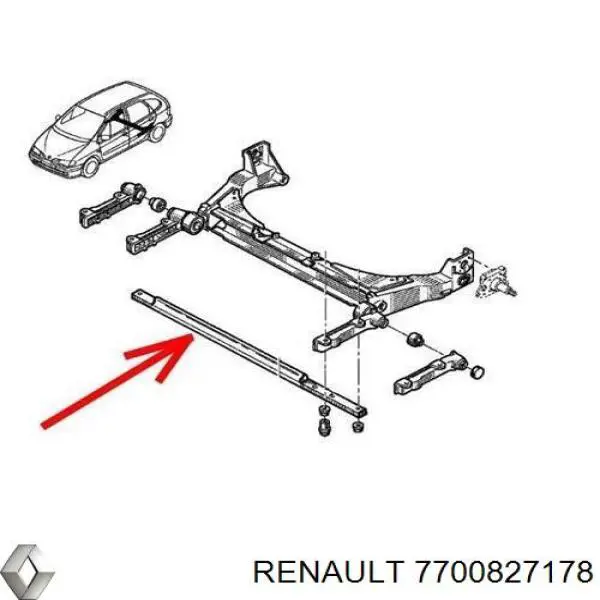 Stabilizator tylny do Renault Megane I LA0, LA1