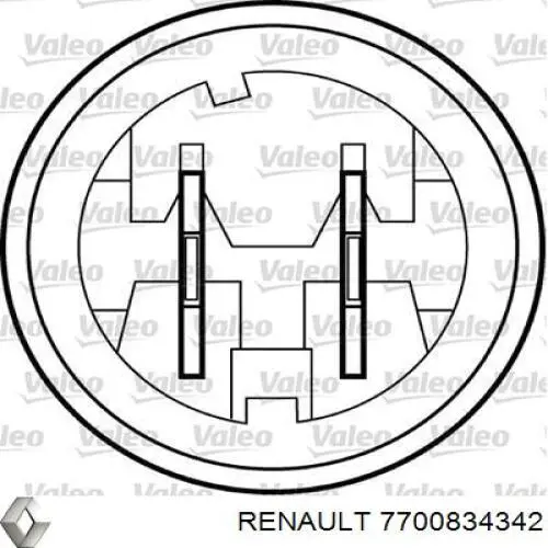 Do koszyka 7700834342 Renault (RVI) Mechanizm podnoszenia szyby drzwi tylnych prawych
