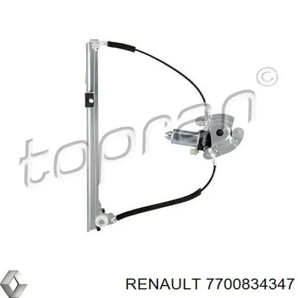 Do koszyka 7700834347 Renault (RVI) Mechanizm podnoszenia szyby drzwi przednich lewych