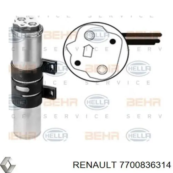 7700836314 Renault (RVI) Osuszacz klimatyzacji