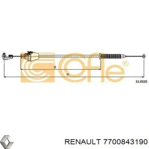 Linka gazu Renault (RVI) 7700843190 cena, od 5,11 USD