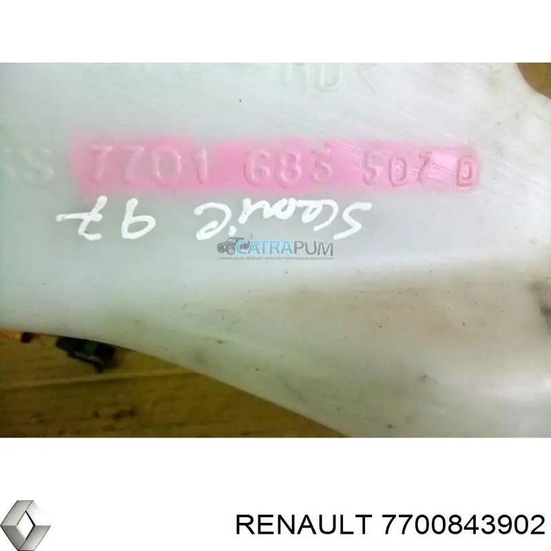 Do koszyka 7700843902 Renault (RVI) Zbiorniczek spryskiwacza szyb