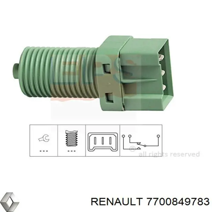 Czujnik włącznika świała stop Renault (RVI) 7700849783 cena, od 9,20 USD