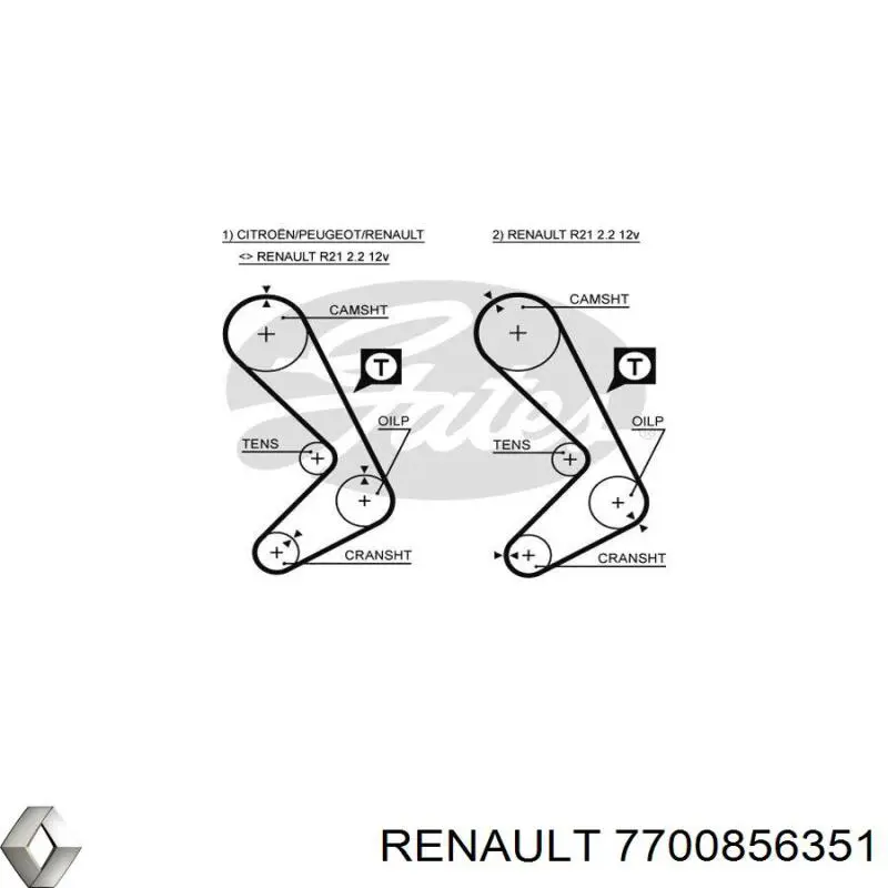 Do koszyka 7700856351 Renault (RVI) Pasek rozrządu