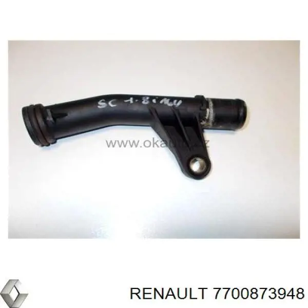 Do koszyka 7700873948 Renault (RVI) Przewód (króciec) pompy wodnej odbiorczy