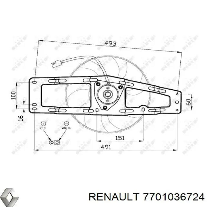 Wentylator (wirnik) chłodnicy Renault Clio SYMBOL (LU)