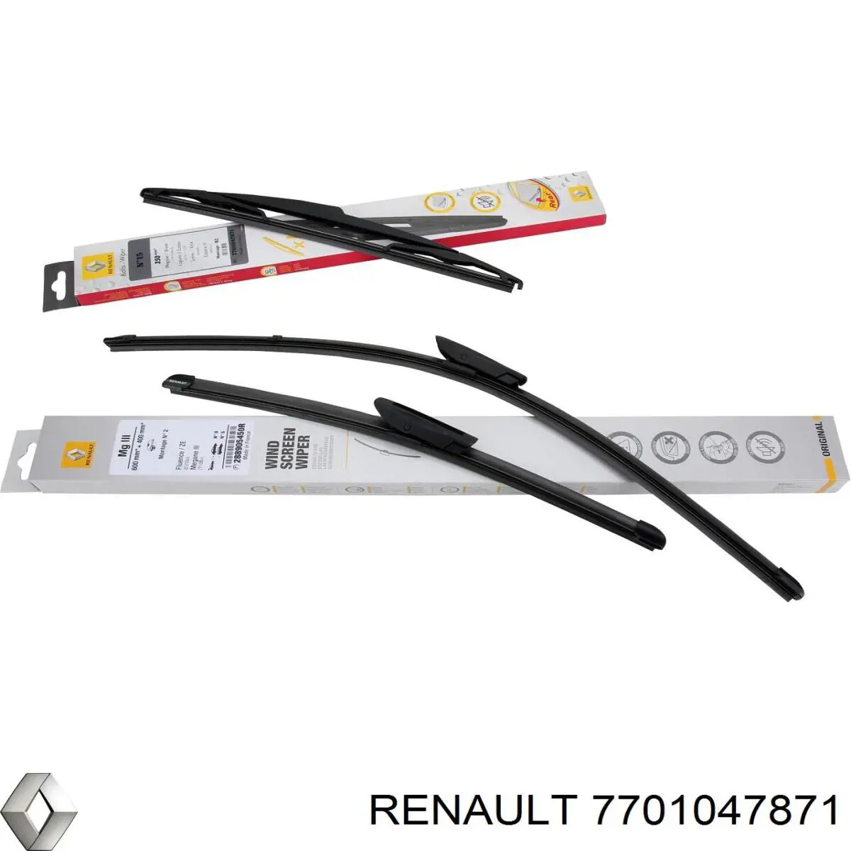 Do koszyka 7701047871 Renault (RVI) Pióro wycieraczki szyby tylnej