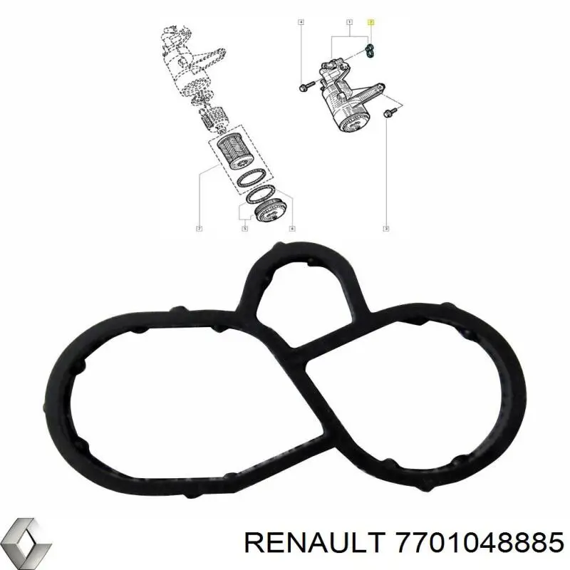 Do koszyka 4506044 Opel Uszczelka adaptera filtra oleju