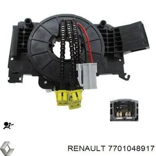 Pierścień kontaktowy AIRBAG, taśma kierownicy Renault (RVI) 7701048917 cena, od 86,12 USD