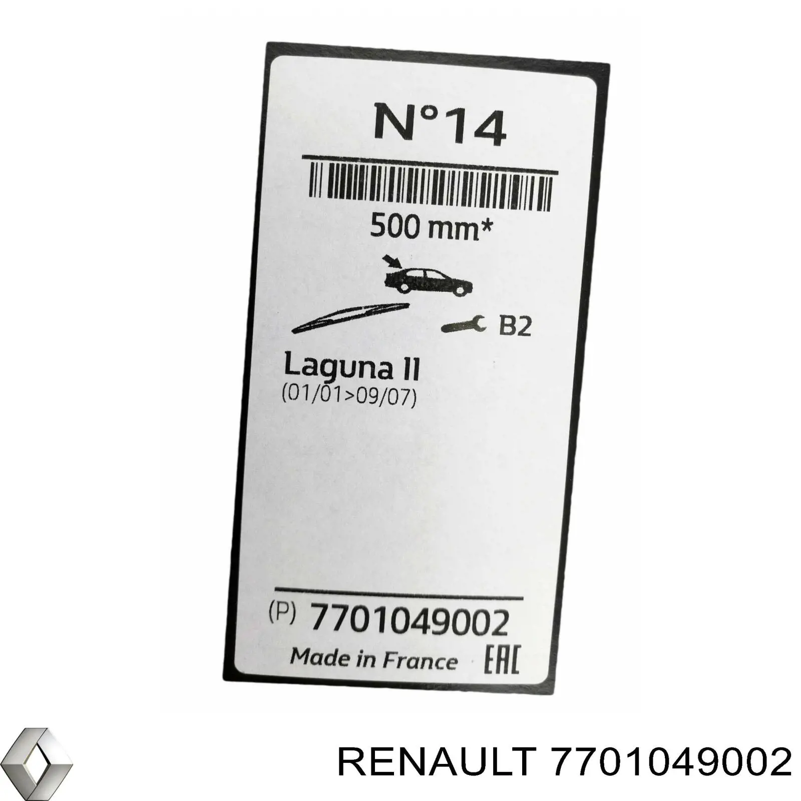 Pióro wycieraczki szyby tylnej Renault (RVI) 7701049002 cena, od 15,38 USD