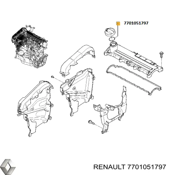 Uszczelka korka wlewu oleju Dacia Lodgy (JS)