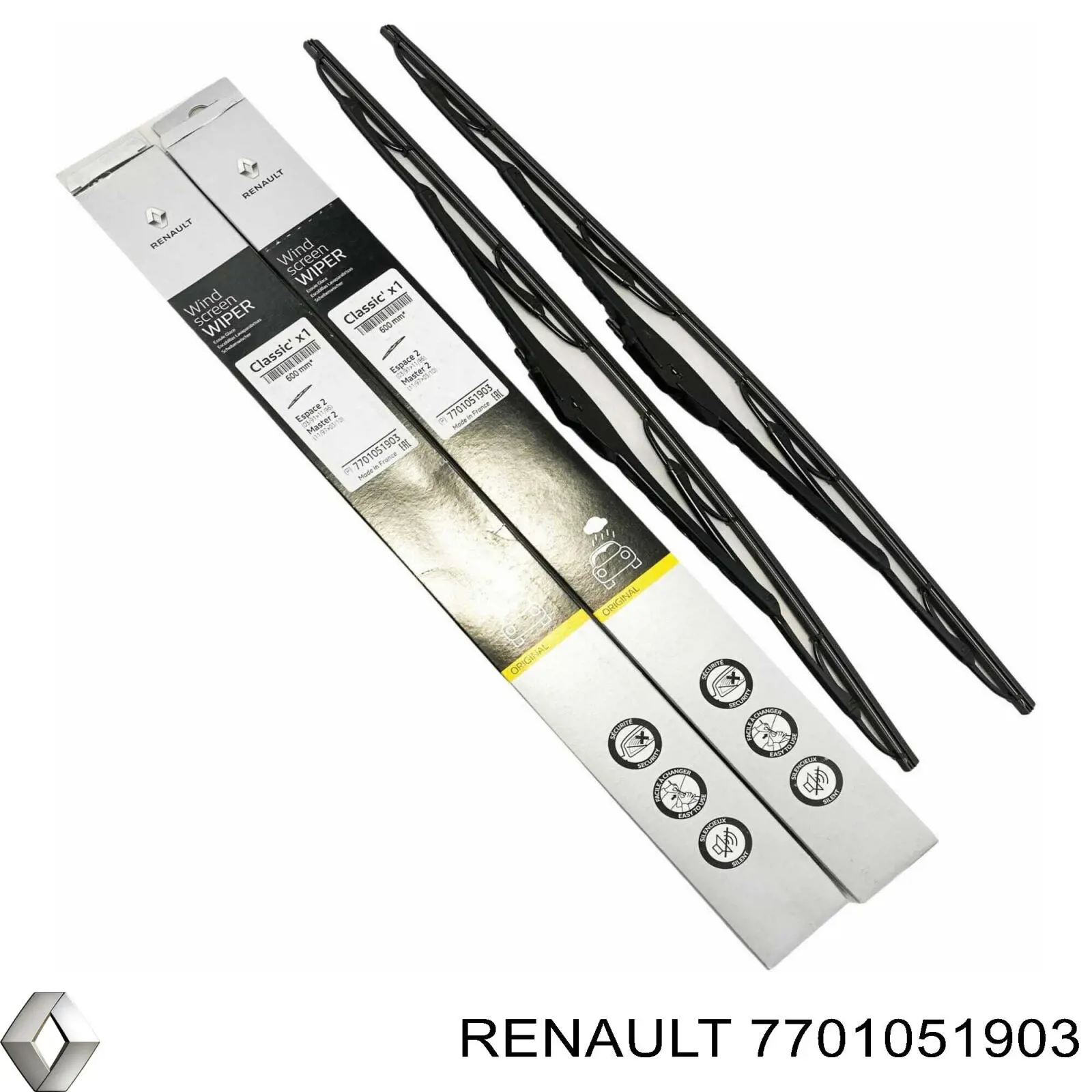 Do koszyka 7701051903 Renault (RVI) Pióro wycieraczki szyby przedniej kierowcy
