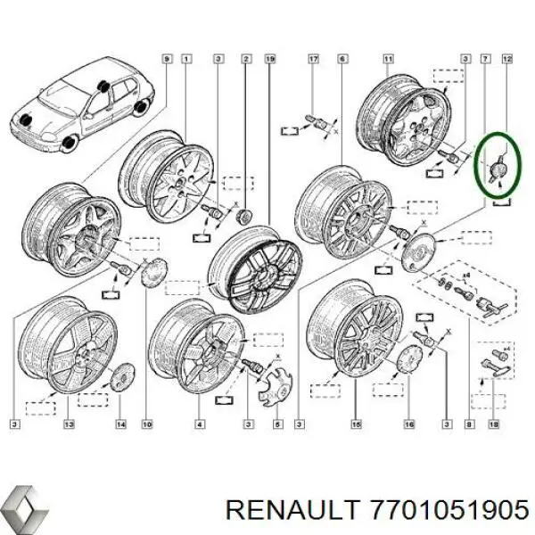 Do koszyka 7701051905 Renault (RVI) Jarzmo zacisku hamulcowego przedniego