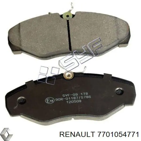 7701054771 Renault (RVI) Klocki hamulcowe przednie tarczowe