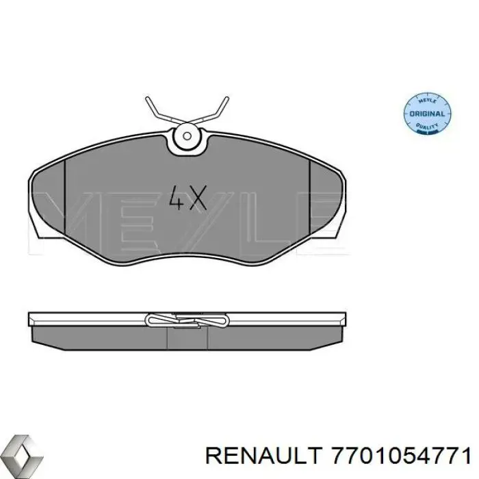 Klocki hamulcowe przednie tarczowe Renault (RVI) 7701054771 cena, od 26,54 USD
