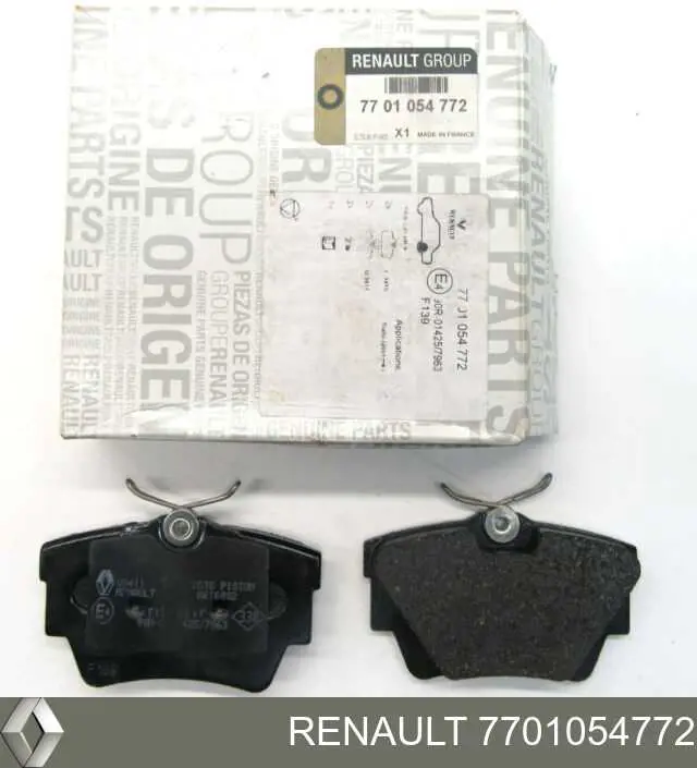 Okładziny (klocki) do hamulców tarczowych tylne Renault (RVI) 7701054772 cena, od 23,29 USD