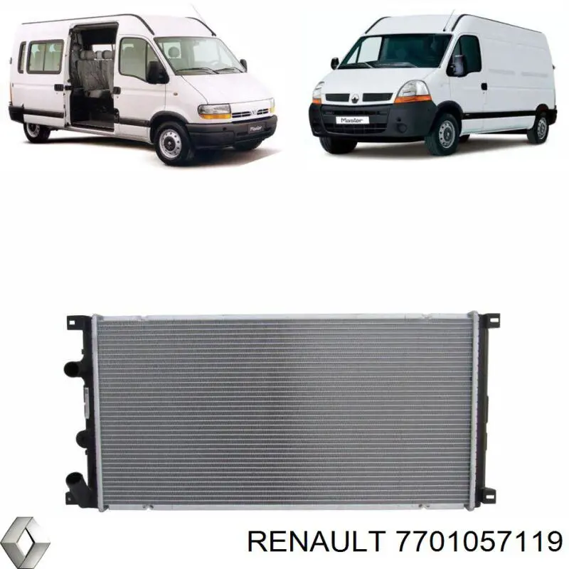 Chłodnica silnika 7701057119 Renault (RVI)
