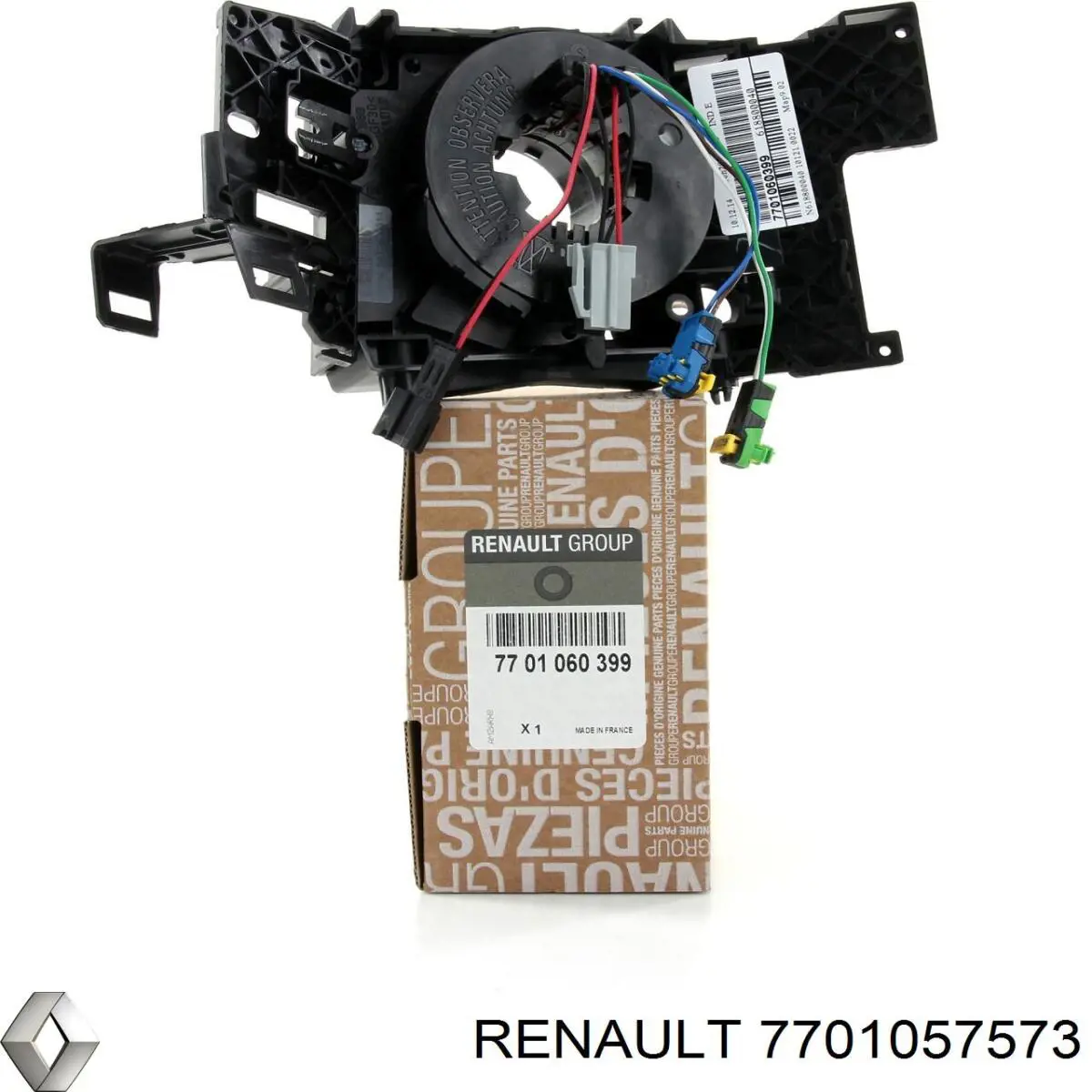 7701057573 Renault (RVI) Pierścień kontaktowy AIRBAG, taśma kierownicy