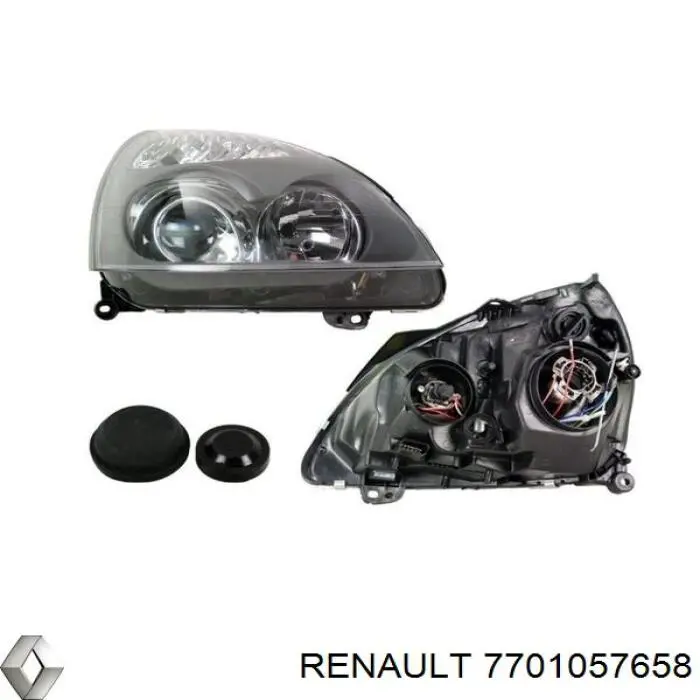 Reflektor prawy Renault (RVI) 7701057658 cena, od 62,99 USD