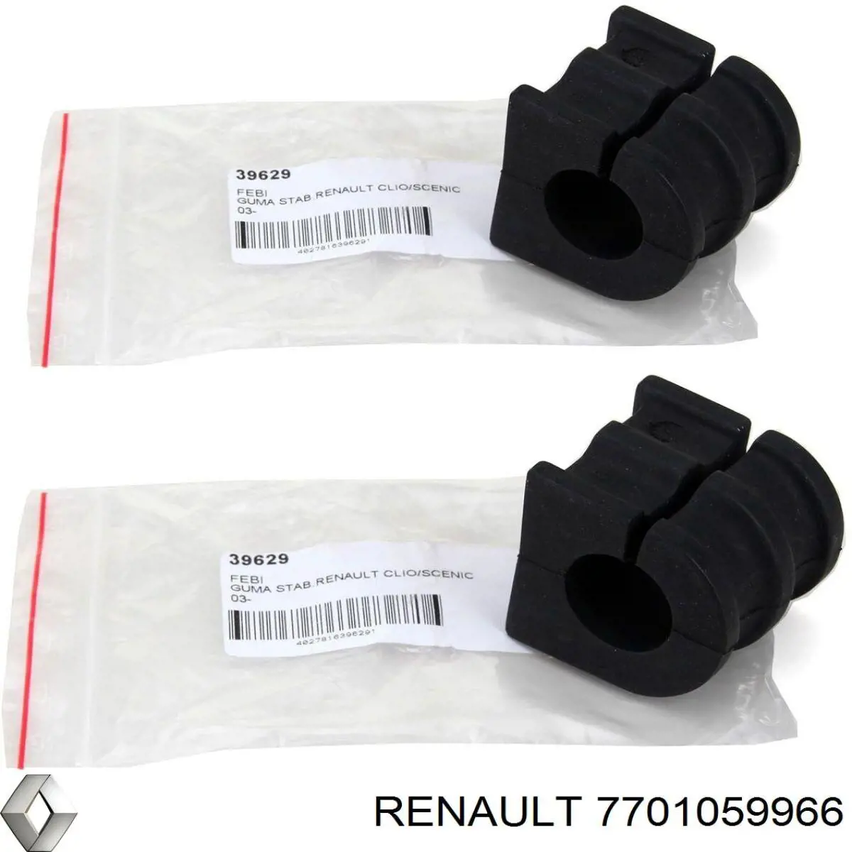 Do koszyka 7701059966 Renault (RVI) Tuleja stabilizatora przedniego