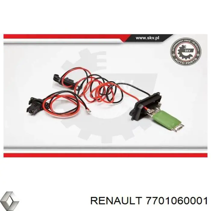 7701060001 Renault (RVI) Rezystor wentylatora nagrzewnicy (ogrzewacza kabiny)