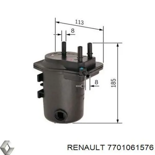 Do koszyka 7701061576 Renault (RVI) Filtr paliwa