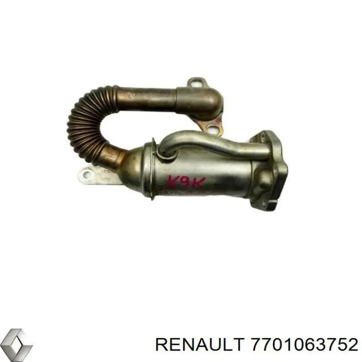 Chłodnica układu recyrkulacji spalin EGR 7701063752 Renault (RVI)