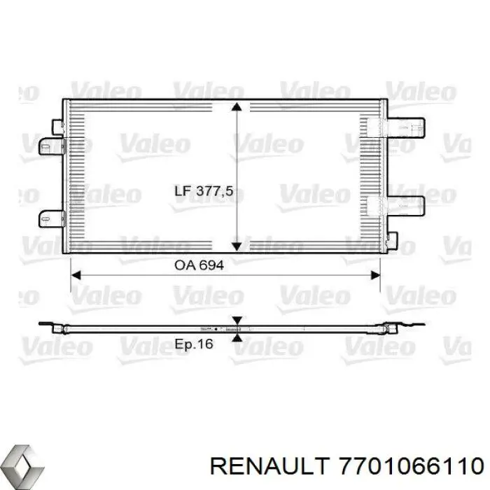 7701066110 Renault (RVI) Chłodnica klimatyzacji