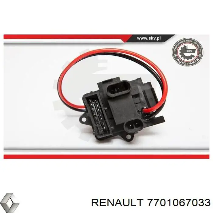 7701067033 Renault (RVI) Rezystor wentylatora nagrzewnicy (ogrzewacza kabiny)
