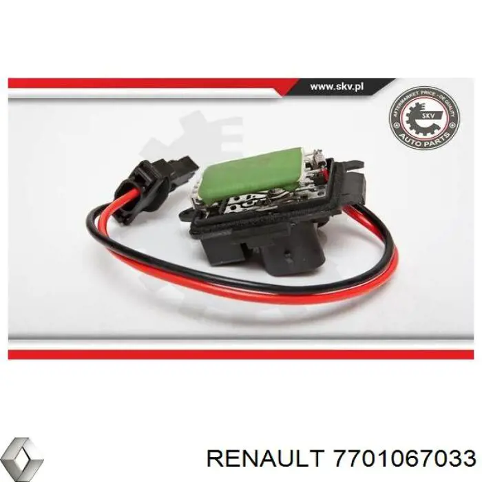 Rezystor wentylatora nagrzewnicy (ogrzewacza kabiny) Renault (RVI) 7701067033 cena, od 35,61 USD