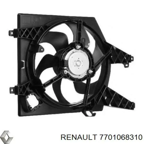 Wentylator elektryczny układu chłodzenia kompletny (silnik+wirnik) Renault (RVI) 7701068310 cena, od 71,51 USD