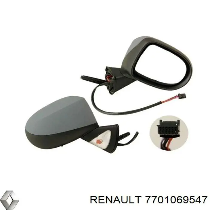 Lusterko wsteczne prawe Renault (RVI) 7701069547 cena, od 149,44 USD