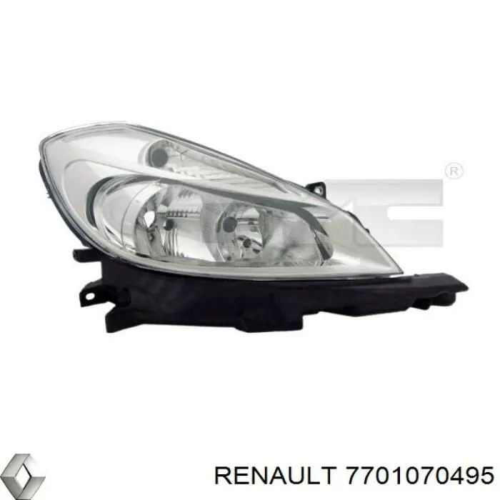 Do koszyka 7701070495 Renault (RVI) Reflektor lewy