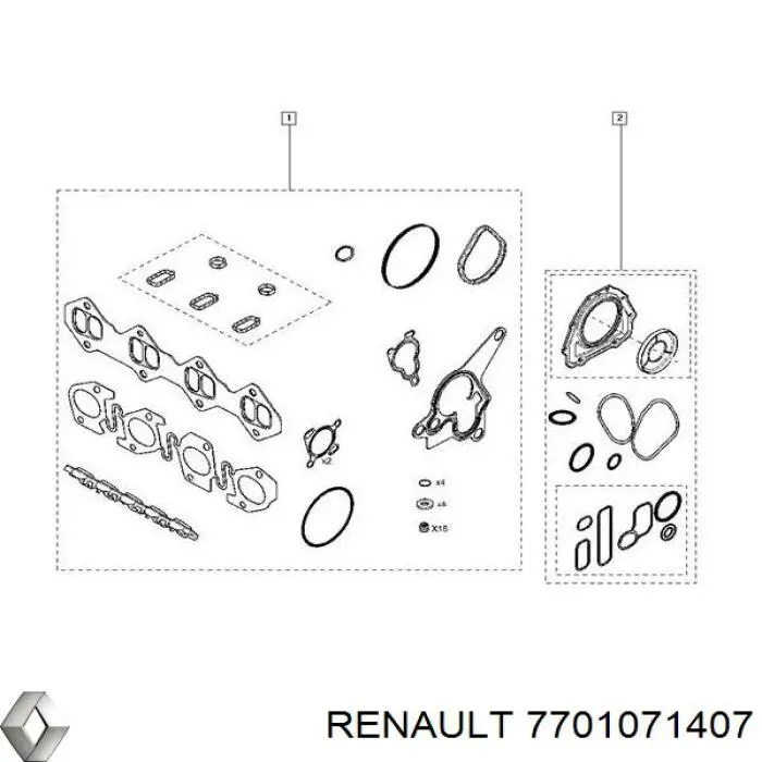 Uszczelka termostatu Nissan/Infiniti 1107200Q0B cena, od 5,35 USD