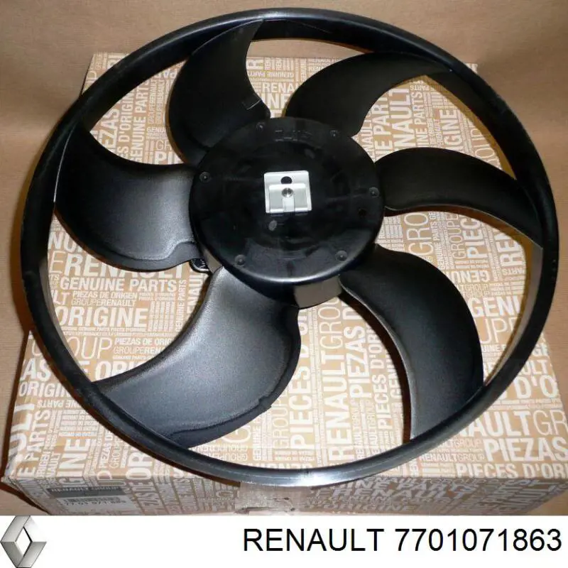 Wentylator elektryczny układu chłodzenia kompletny (silnik+wirnik) Renault (RVI) 7701071863 cena, od 56,28 USD