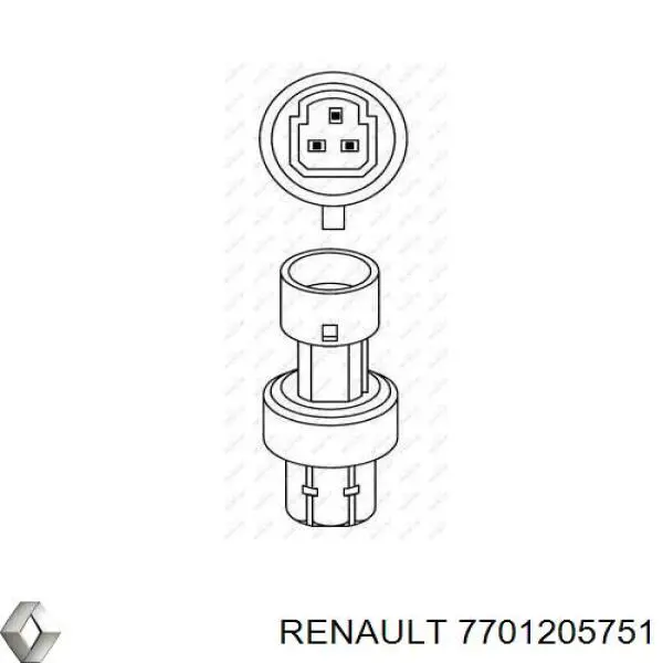 Do koszyka 7701205751 Renault (RVI) Czujnik ciśnienia bezwzględnego klimatyzacji