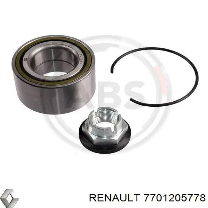Łożysko piasty przedniej Renault (RVI) 7701205778 cena, od 25,55 USD