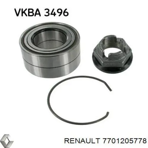 Do koszyka 7701205778 Renault (RVI) Łożysko piasty przedniej