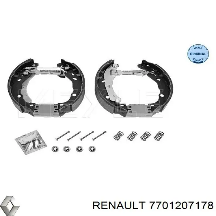 Do koszyka 7701207178 Renault (RVI) Klocki hamulcowe tylne bębnowe