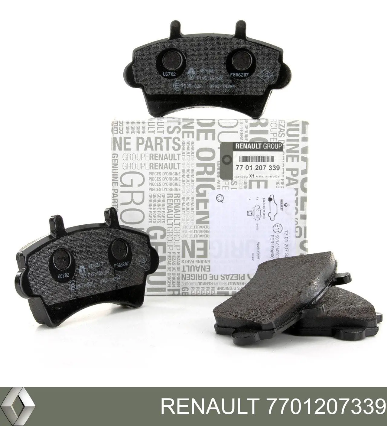 7701207339 Renault (RVI) Klocki hamulcowe przednie tarczowe