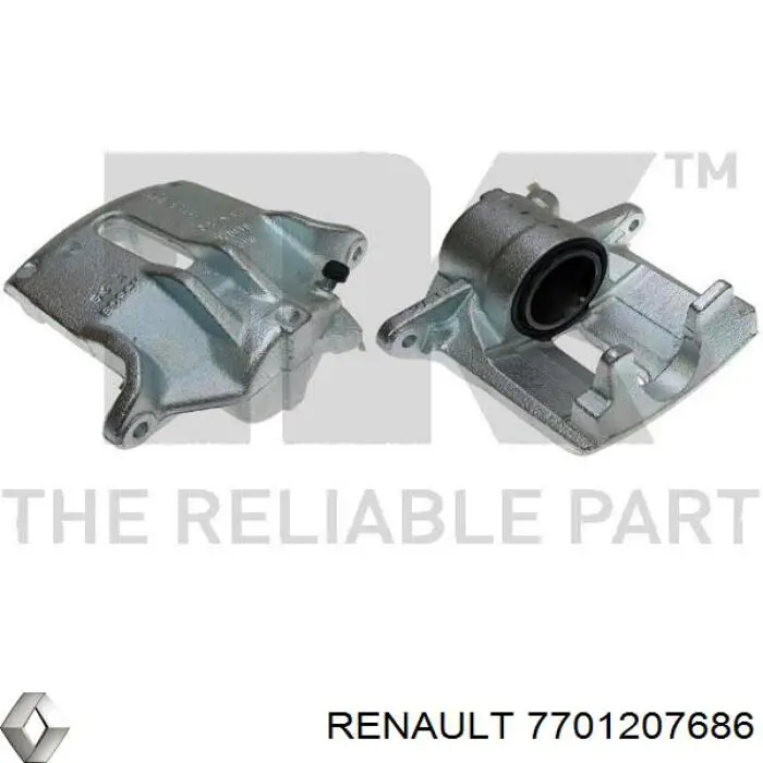 Do koszyka 7701207686 Renault (RVI) Zacisk hamulcowy przedni prawy