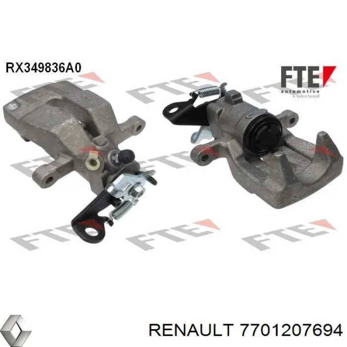 Zacisk hamulcowy tylny prawy Renault (RVI) 7701207694 cena, od 62,61 USD