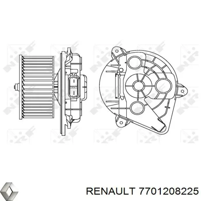 7701208225 Renault (RVI) Silniczek wentylatora nagrzewnicy (ogrzewacza wnętrza)