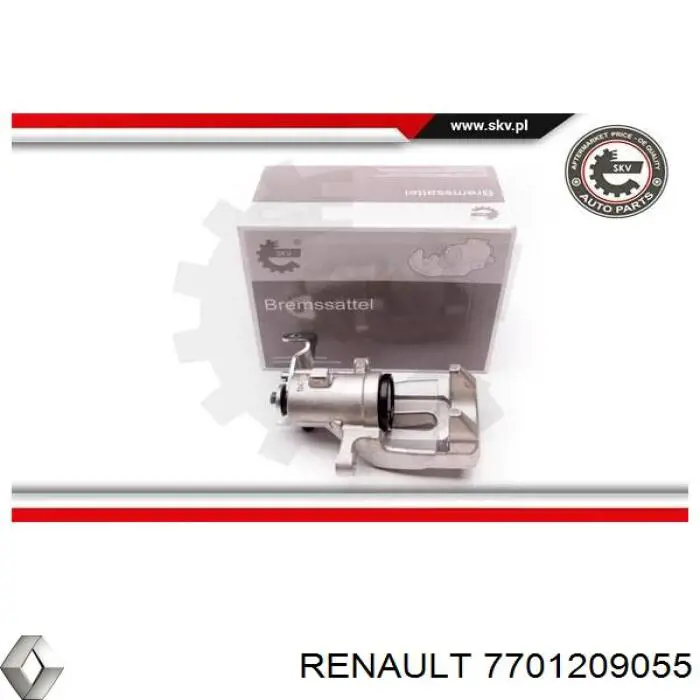 Zacisk hamulcowy tylny lewy Renault (RVI) 7701209055 cena, od 80,32 USD