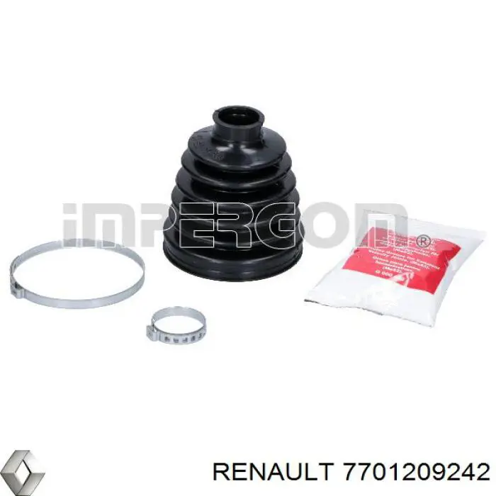 Do koszyka 7701209242 Renault (RVI) Osłona przegubu homokinetycznego półosi przedniej zewnętrzna