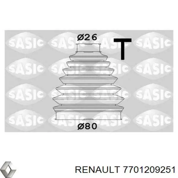 7701209251 Renault (RVI) Osłona przegubu homokinetycznego półosi przedniej zewnętrzna